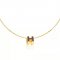 Hermes Cage d'H Necklace Purple in Lacquer Yellow Gold